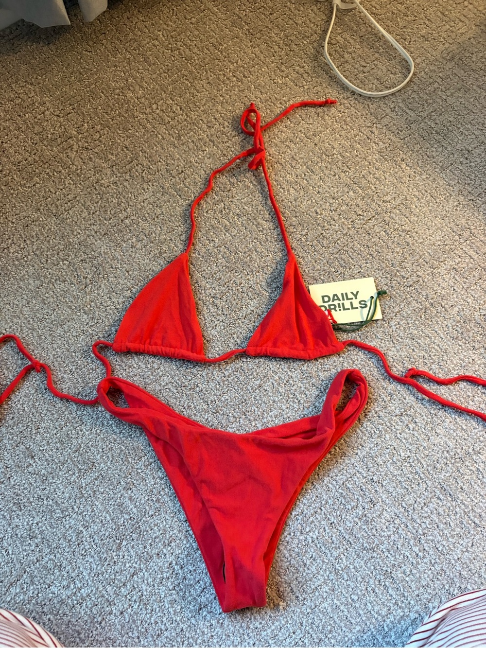 Daily Drills Bright Red Bikini
